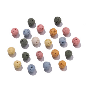 Perles de roche volcanique 4-10mm, perles rondes en pierre pour la fabrication de bracelets, accessoires de bijoux, vente en gros - Product Image 5