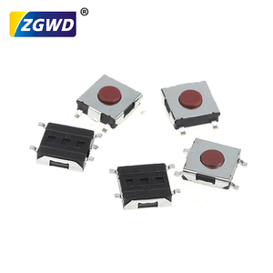 6.2*6.2mm bề mặt gắn kết Tactile Microswitch nút 5-Pin loạt màu đỏ dọc <span class=keywords><strong>micro</strong></span>-phong trào Microswitch nút công tắc - Product Image 1