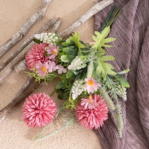 Bouquet de fleurs artificielles CallaFloral rose et blanc en plastique pour la décoration de la maison et des mariages CF01285A - Product Image 1