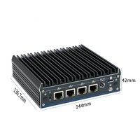 Intel J4125 NUC Mini PC sin ventilador Mini computadora de escritorio con 4*2,5G LAN Pfsense Firewall Router Hardware de seguridad de red