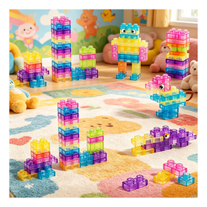Elastic Transparent Cubes Children Early Education Assembly Toy Daycare Grip Coordination Imagination Growth <b>Builder</b> - Product Image 6