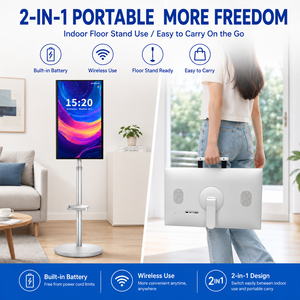 Televisor Inteligente Portátil con Pantalla Táctil de 32 Pulgadas, Android 13, 8GB+128GB, 1080P, Cámara de 13MP para <span class=keywords><strong>Chromecast</strong></span>, Hogar, Cocina, Camping - Product Image 1