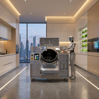 Machine de cuisson électrique automatique professionnelle, robot chef pour faire sauter, robot intelligent à haute efficacité pour la cuisine en restaurant