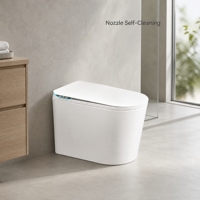 Toilette intelligente pour personnes âgées, bidet électrique avec siège chauffant, télécommande, chasse d'eau automatique et utilisation facile