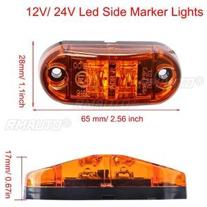 2PCS 12V 24V Feux de position latéraux LED pour camion, feux arrière d'avertissement, feux extérieurs pour voiture, remorque, camion, caravane, bus pour Kamaz - Product Image 6