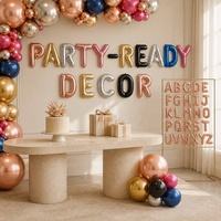 50 ballons décoratifs en feuille d'aluminium de 16 pouces, alphabet anglais de A à Z, pour anniversaire, mariage, célébration, toile de fond photo, ballons Mylar