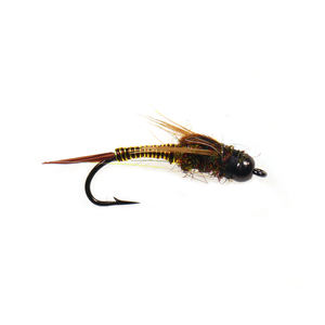 Tête de perle en laiton Stonefly Nymph <span class=keywords><strong>fil</strong></span> de cuivre coulant rapide mouche de nymphe humide réaliste <span class=keywords><strong>pour</strong></span> la pêche à la <span class=keywords><strong>truite</strong></span> leurres appâts - Product Image 4