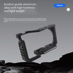 Poyinco Jaula de cámara personalizable de aluminio para A6500/A6400/A6300/A6000, Rig de video con soportes de zapata fría y roscas de <span class=keywords><strong>1</strong></span>/4, antiarañazos - Product Image 6