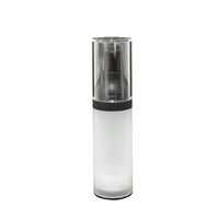 Steng botol pompa Serum tanpa udara, botol pompa Serum pegas eksternal portabel ukuran 5ml 10ml 15ml dengan tutup bening
