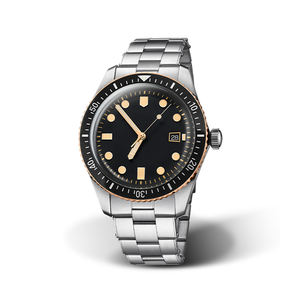 Montre automatique de plongée en acier inoxydable avec couronne à visser de luxe - Product Image 3