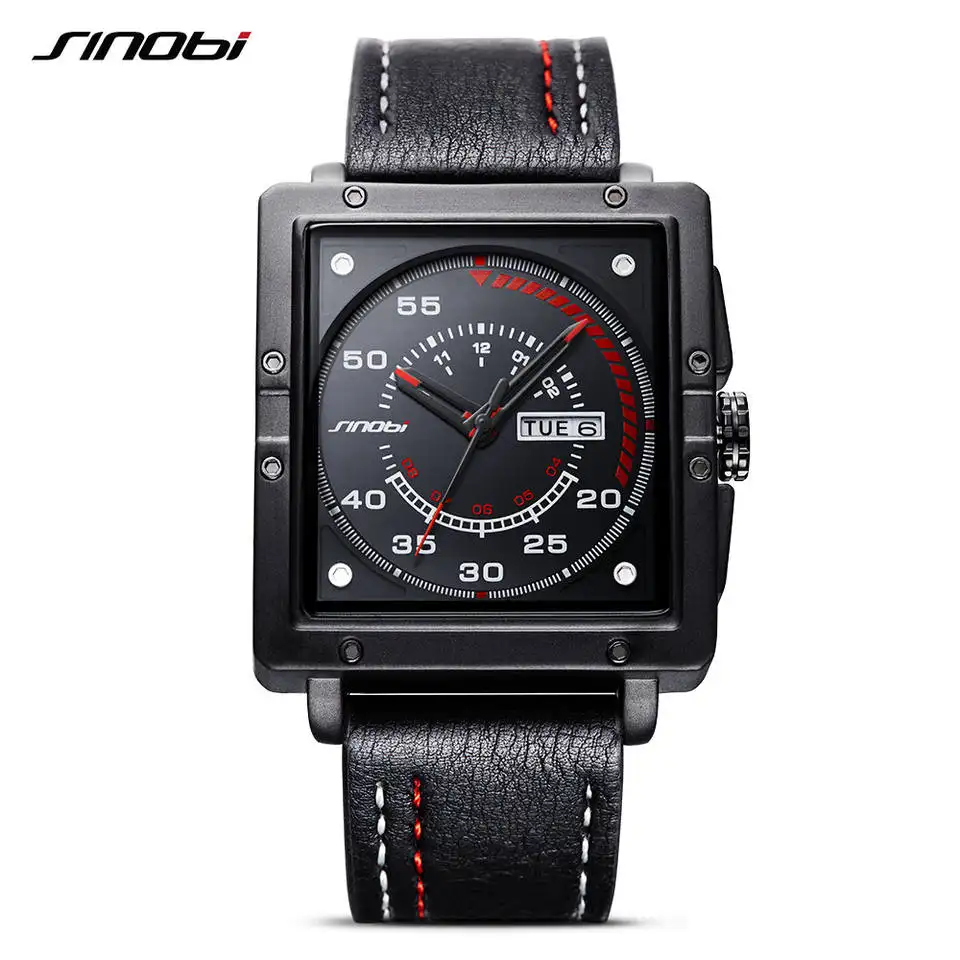 SINOBI Wholesale Custom Logo Full-featured New Men's Watch Luxury Watch Male Clock Men's Quartz Automatic Date Watch For Man