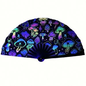 Abanicos de Mano Tradicionales de Bambú de 33 cm con Tela Pintada, Historia Corporativa, Cronología de la Empresa, Recuerdo para el Personal, Arte Folclórico, Amor - Product Image 2