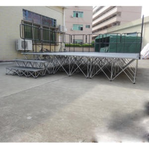 Plataforma de escenario portátil ligera para escenario de boda con pasamanos - Product Image 4