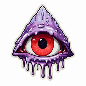 <span class=keywords><strong>Lumineux</strong></span> Personnalisé Petit Logo De Broderie Brodé <span class=keywords><strong>Insigne</strong></span> Patch Blanc Lueur dans le Noir Patchs GITD Patch Violet Grand Oeil - Product Image 2