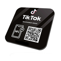 Tarjeta de placa NFC acrílica para redes sociales de Facebook/Instagram/Google para calificación de revisión