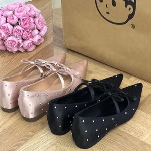 Korean Style <strong>Flat</strong> Shallow Mouth <strong>Pointed</strong> <strong>Toe</strong> Ladies Casual Summer Versatile Bowknot Slip-on Ladies Footwear Elegant Dressy Shoes - Product Image 4