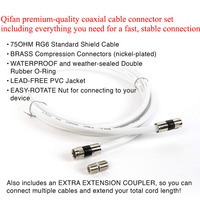 Conjunto de conectores de Cable Coaxial RG6, Internet de alta velocidad, banda ancha, TV Digital, extensión de Cable satélite aéreo