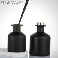 Nouvelle conception, nouvelle tendance, flacon diffuseur de parfum en verre vide de forme ronde, flacon diffuseur d'arômes vide de haute qualité