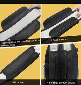 Coussin d'épaule en mousse à mémoire de forme personnalisé en usine, ajustable, universel, pour sac à dos, sangle de guitare, ceinture de sécurité de voiture, confort en nylon - Product Image 4