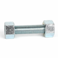 ASME B18.31.2 ASTM A193 B7 Alloy Steel Blue-White Zinc Plated Full Thread Stud and ASTM A194 2H Heavy Hex Nuts