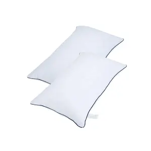 Fluffy Fiber Alternative Hotel Travel Collection Sleeping Custom Pillows 2 Pack For Side And Back Sleeper