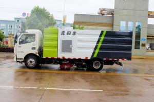 Camión de Basura Dongfeng DFAC de Una Sola Fila 4x2 con Barredora de Carreteras de Un Solo Eje, Vehículo de Lavado a Alta Presión, Recolección de Aguas Residuales y Sanitización - Product Image 4