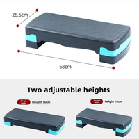 Plataforma de Step Ajustable Antideslizante para Aeróbicos, Pedal Multifuncional para Ejercicios en Casa