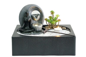 Fuente de cascada <span class=keywords><strong>Maitreya</strong></span> Laughing Buddha Rockery, fuente de mesa de decoración interior - Product Image 6