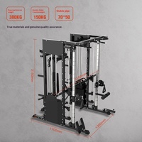 Rack de Squat Polyvalent et Équipement d'Entraînement Combiné Smith pour Salle de Sport Commerciale avec Système d'Entraînement Intégré Flybird Bench Press