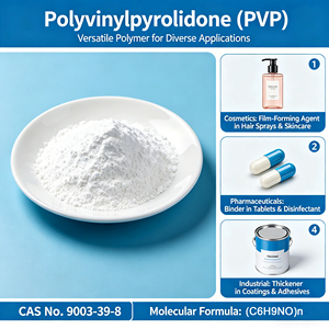 Polyvinylpyrrolidone (PVP) 99% Min |   Polymère hydrosoluble multi-grades K30/K90 de qualité alimentaire/cosmétique (CAS 9003-39-8) - Product Image 2