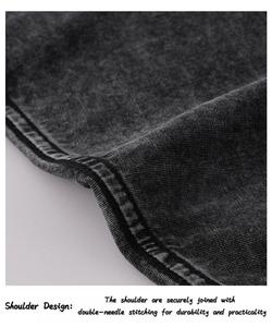 เสื้อยืดคอตตอน 100% หนัก 300 กรัม พิมพ์โลโก้ได้ สไตล์วินเทจ ล้างสีแบบแอซิด เสื้อยืดผู้ชายทรงโอเวอร์ไซส์ ผ้าหนา - Product Image 4