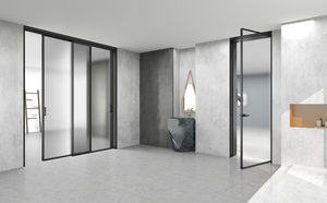 Puerta Corredera de Aleación de Aluminio de Último Diseño del Mejor Fabricante, Puerta Principal Abatible de Aluminio con Malla - Product Image 4