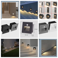 Lumière murale LED à détecteur de mouvement en acier inoxydable de luxe OEM 3W pour escaliers et usage extérieur, étanche IP65, personnalisation d'usine OEM