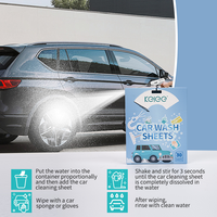 KELEE Feuilles de nettoyage de voiture écologiques Formule haute mousse Nettoyage facile Savon de lavage de voiture Feuille soluble