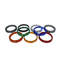 Anneaux de centrage de roue en aluminium colorés, accessoires de voiture