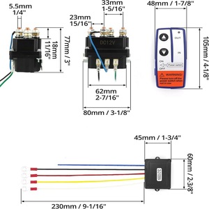 Relé de cabrestante para ATV/UTV 12V 250A 4250X, kit de repuesto y reparación para vehículos utilitarios Polaris - Product Image 1
