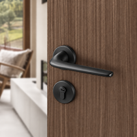 Serrures de porte intérieures en bois massif à fermeture magnétique silencieuse, design moderne et épuré, ensembles de serrures divisées pour la maison