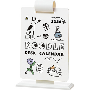 Good Products Of The Times Doodle <b>Desk</b> Calendar 2026 Digital Printing Table Calendar Student Gift - Product Image 2