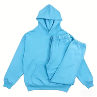 Ensemble de sport deux pièces personnalisé 300 GSM pour hommes : T-shirts de compression légers, sweats à capuche et pantalons de survêtement