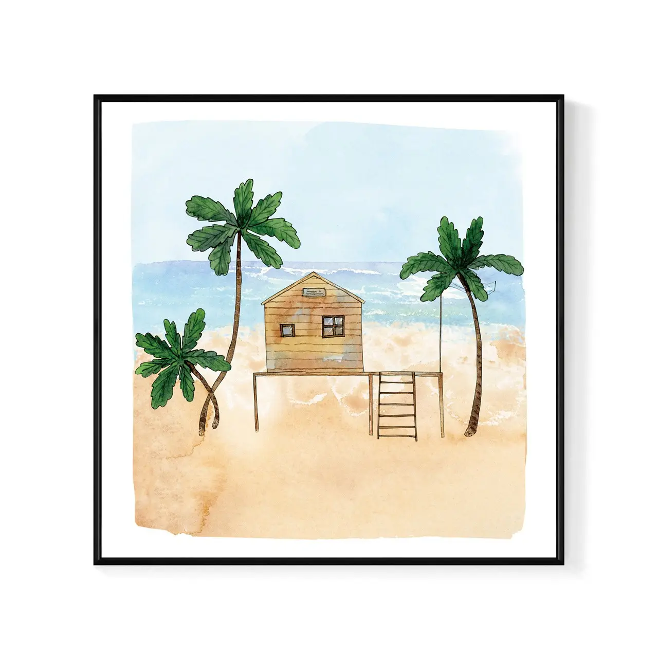 home decor beach framed art print beach house artwork illustration art for kid room