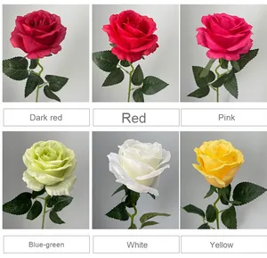 Fiore di Rosa Artificiale a Stelo Singolo all'Ingrosso per Decorazione di Matrimoni <span class=keywords><strong>e</strong></span> San Valentino - Product Image 5