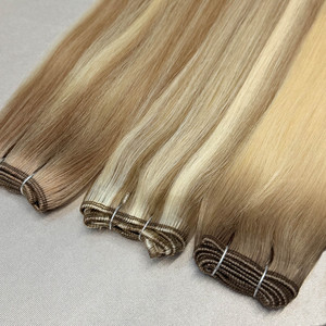 Extensions de cheveux humains vierges à 100 %, tissées à la machine, double épaisseur, cheveux Remy, à coudre, vente en gros, directement de l'usine, lisses - Product Image 5