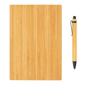 Promotional Custom Logo Eco Friendly <b>A5</b> Bamboo Hardcover Digital Printing Business Notebook <b>Notepad</b> Journal Office Use Meeting - Product Image 3