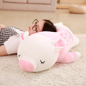 Cachorro cerdo muñeco de peluche lindo almohada para dormir en la cama muñeca de tela para niños muñecas acostado cerdo lindo cerdito - Product Image 3