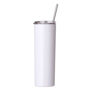 Vaso Térmico Sublimable Recto y Delgado de 20oz/30oz con Tapa y Pajita, de Acero Inoxidable, para Auto, con Logotipo Personalizado a Precio de Fábrica - Product Image 1