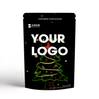 Sacs en mylar imprimés personnalisés Emballage en plastique de Noël Sac d'emballage de bonbons en mylar anti-odeur pour bonbons