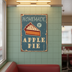 Plaque <span class=keywords><strong>d</strong></span>écorative murale en métal moderne - Bière fraîche <span class=keywords><strong>d</strong></span>'<span class=keywords><strong>été</strong></span>, Tarte aux pommes - <span class=keywords><strong>D</strong></span>écoration rétro amusante pour bar et <span class=keywords><strong>cuisine</strong></span> - Product Image 2