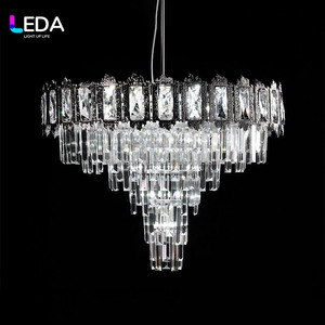 LEDA Latest Design Luxury <b>LED</b> Metal <b>Crystal</b> Chandelier for Wedding and Hotel <b>Ceiling</b> Decorations - Product Image 4