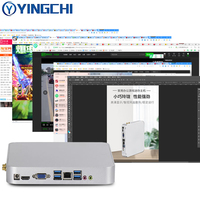 Mini PC en aluminium YINGCHI, double écran, sortie HD VGA, 6 ports USB, ordinateur de bureau miniature industriel pour le bureau, la maison et les entreprises