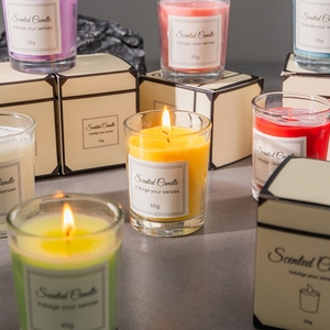 Bougies parfumées faveurs de mariage bougies de cire de soja personnalisées bougies d'aromathérapie de luxe cadeaux de mariée décor à la maison faveurs de fête à la main - Product Image 6
